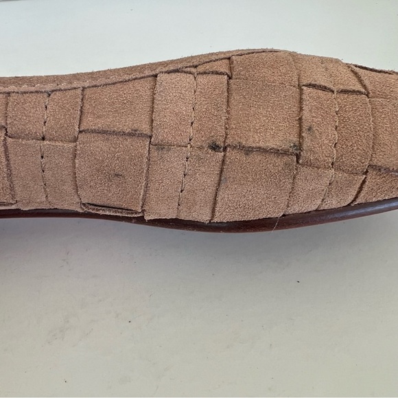 FRYE Claire Caramel / Tan Intricate Woven Checked Slip On Flats Sz 9.5 M NWOB - Picture 13 of 16